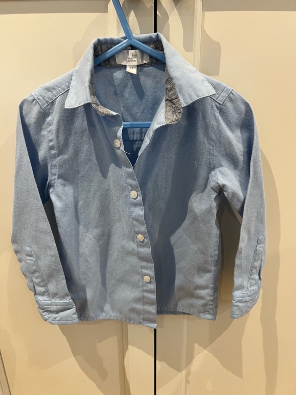 Mon Caramel 3t Light Blue Button-Up Shirt